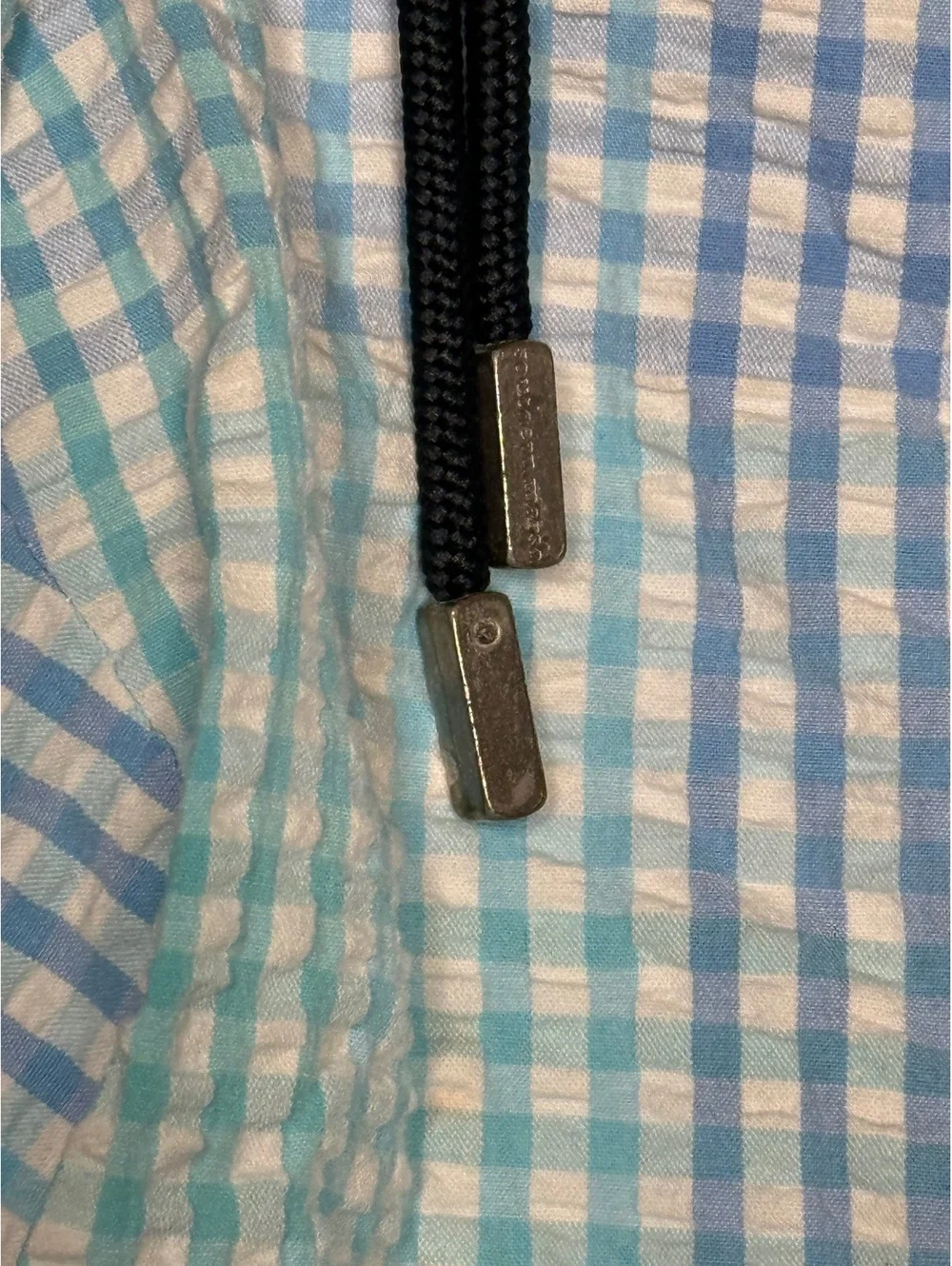 Southern Marsh Men's Large Blue and White Check Swim Trunks